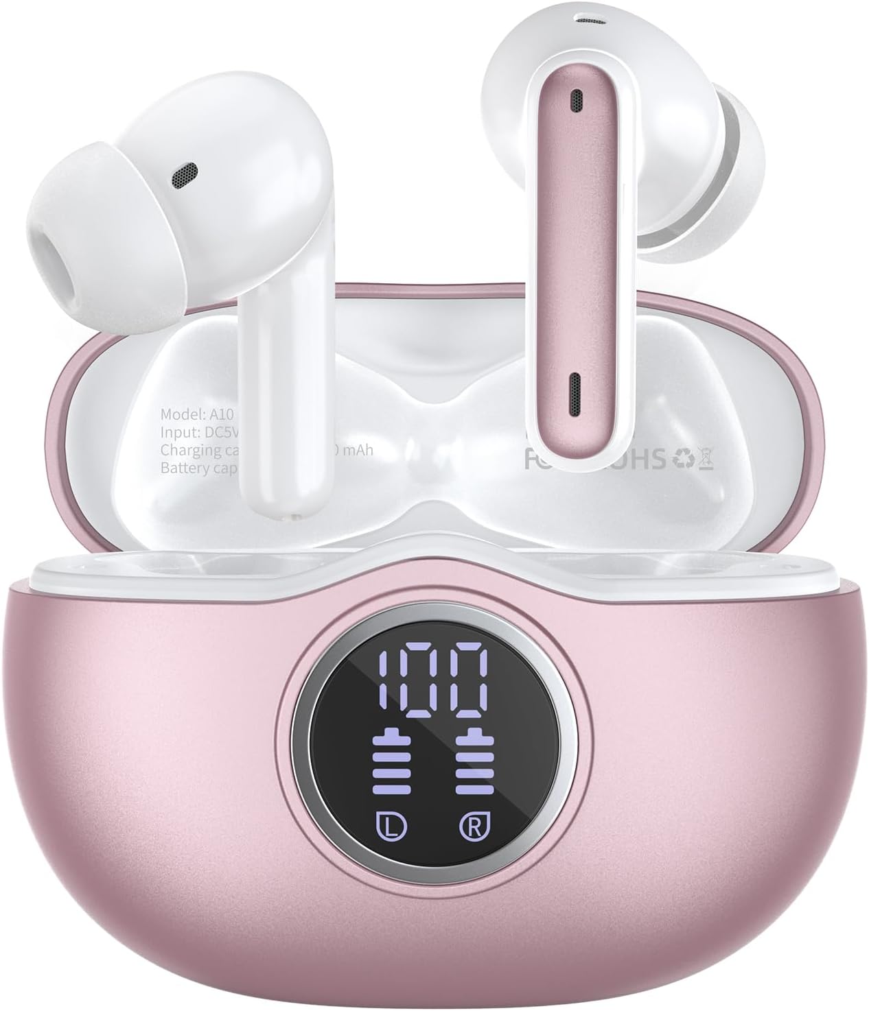 40 Hrs Playtime Wireless Earbuds with Deep Bass