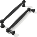 6-1/4 in Matte Black Cabinet Pulls 10 Pack - Heavy Duty Hardware