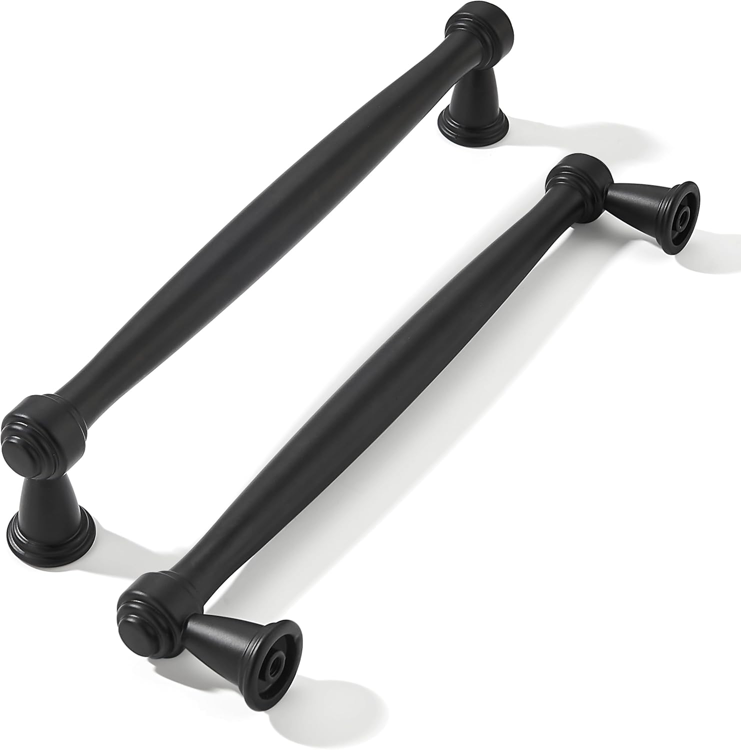 Khtumeware 10 Pack 6-1/4 Inch Matte Black Cabinet Pulls