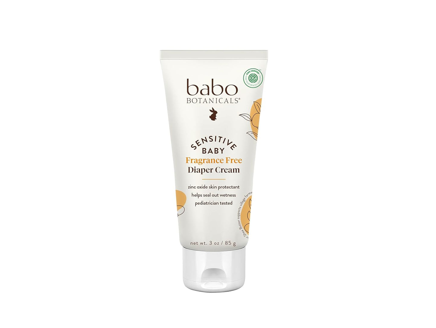 Babo Botanicals Sensitive Baby Diaper Cream - 25% Natural Zinc Oxide - Gentle Protection