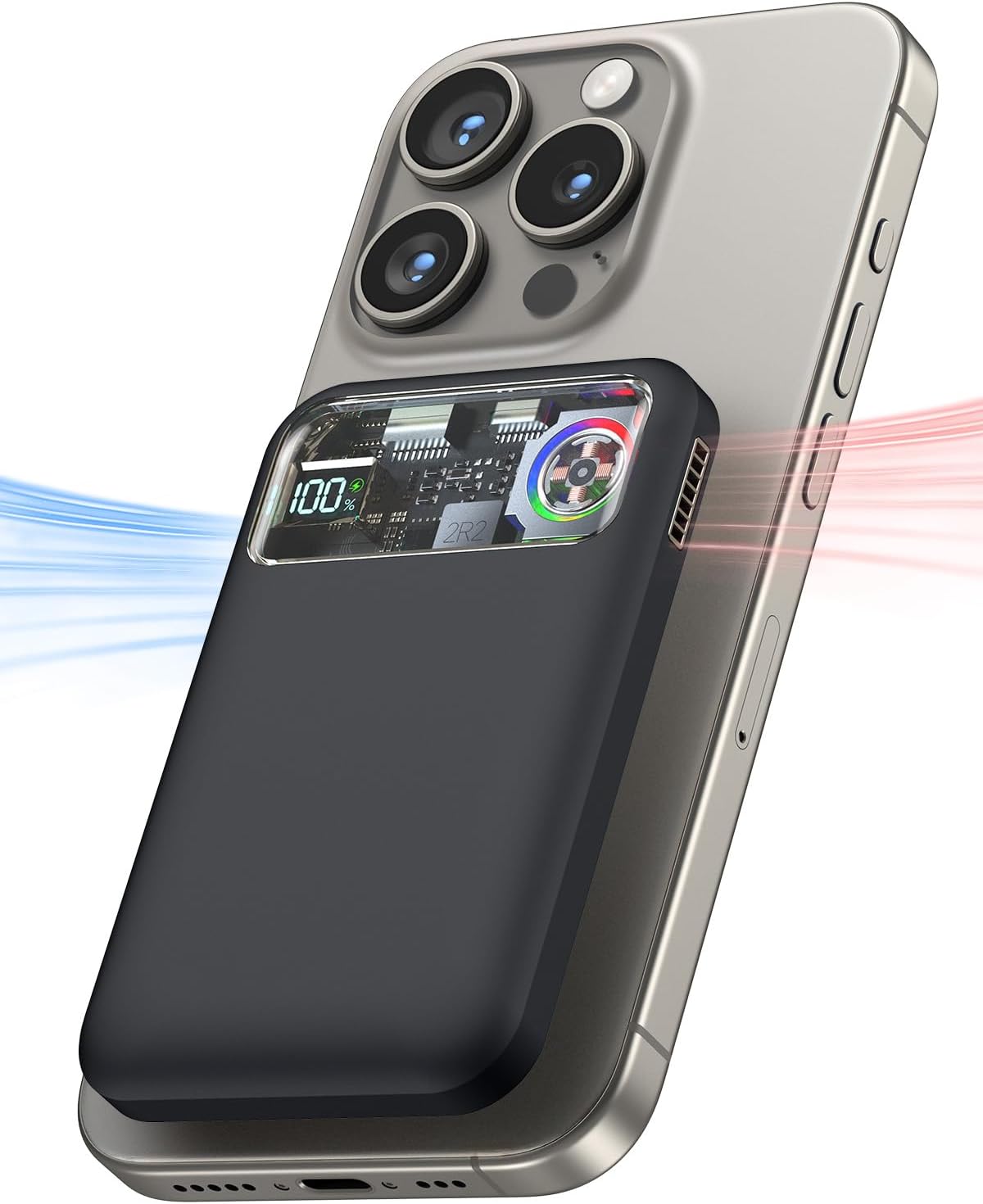 Fast-Charge Magnetic Power Bank for iPhones