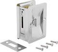Onward Pocket Door Pull Privacy Lock 3 1/4 in Rectangular - Brushed