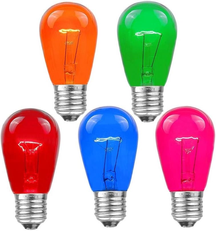 S14 Outdoor Patio Edison Replacement Bulbs - 25 Pack, 11 Watt