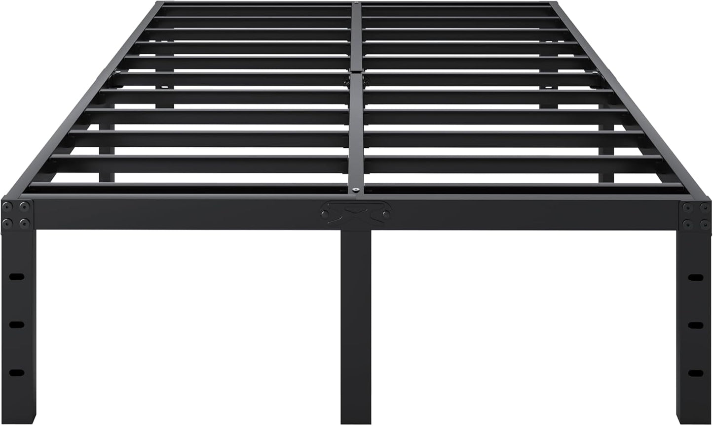 Heavy Duty King Size Bed Frame with Storage and Easy Assembly