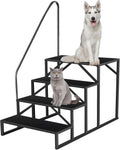 RV Stairs 4 Step Ladder with Handrail - Sturdy 660 lb RV Steps