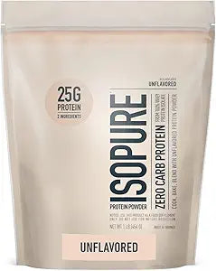 Isopure Unflavored Protein Powder - 25g Protein, Zero Carb