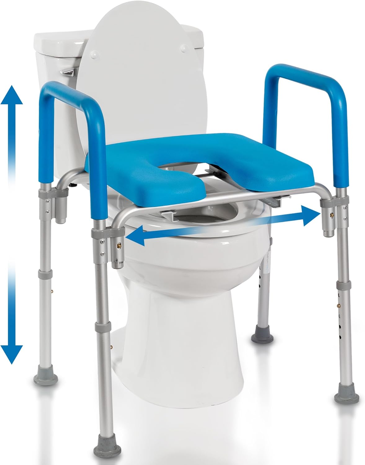 Ultimate Padded Raised Toilet Seat for Seniors with Handles