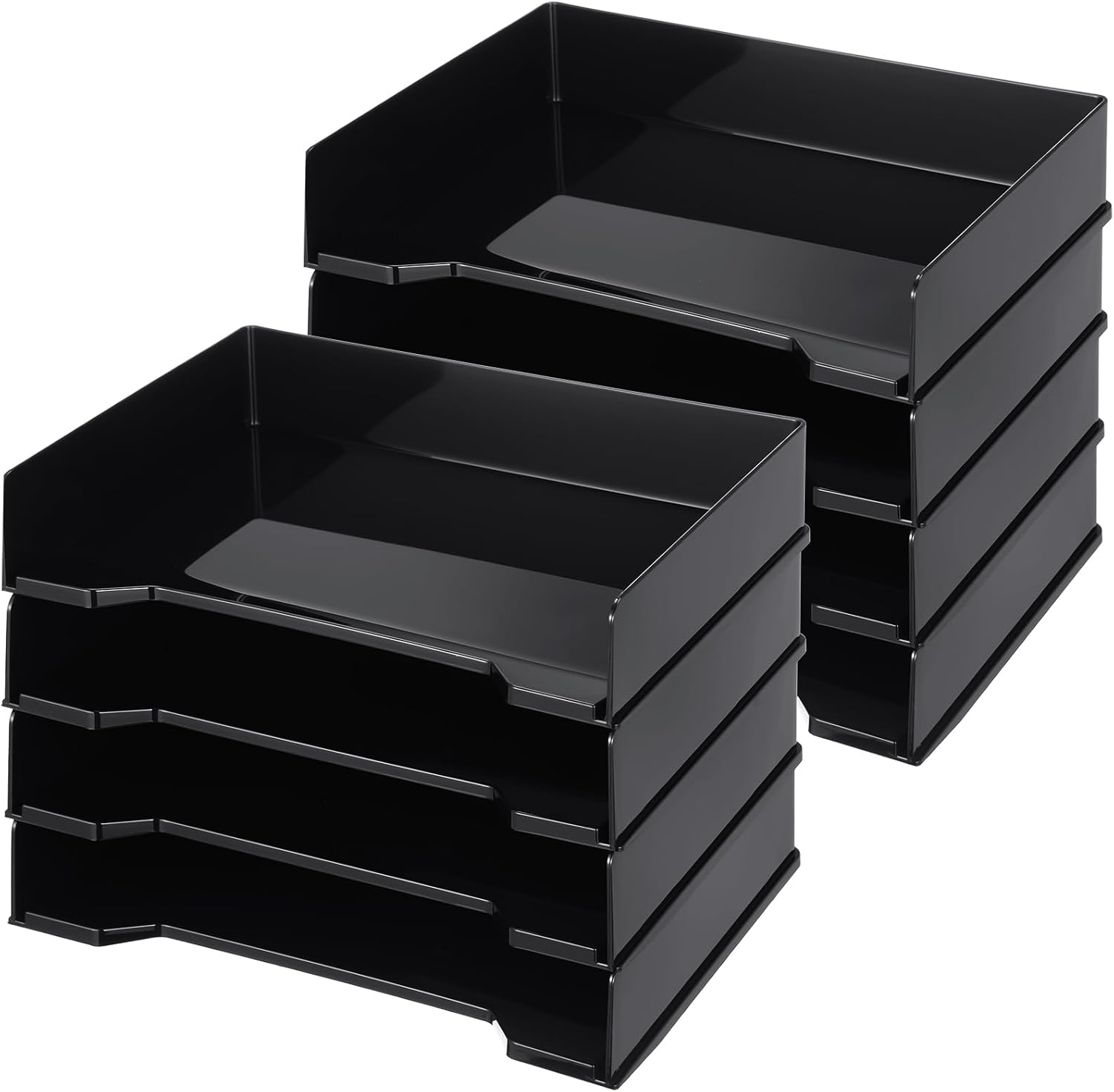 8 Pcs Stackable Letter Tray for Organized Desktop Storage