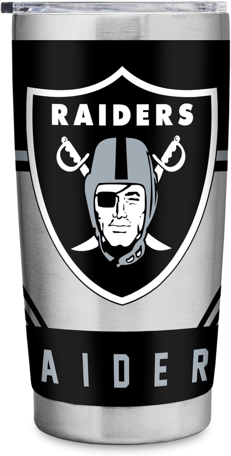 NFL Football 20oz Stainless Steel Tumbler with Lid for Drinks