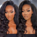 ISEE 3 In 1 Half Wig Kinky Straight 24in - Seamless Glueless Fit