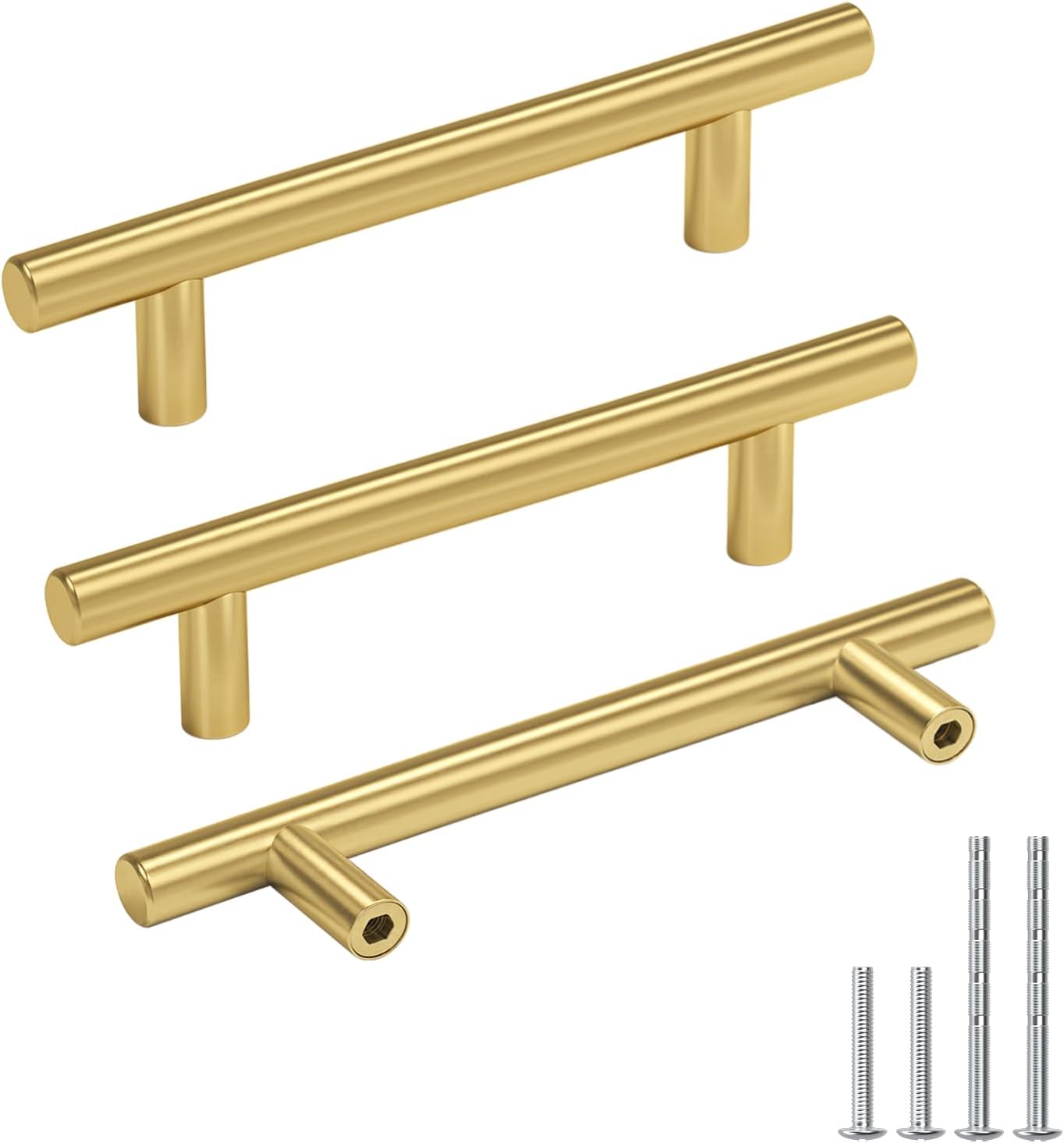 Brushed Gold Cabinet Pulls for Stylish Kitchen and Bathroom Decor