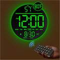 Large 10in Digital Wall Clock with Seconds and RGB - Easy Read