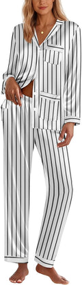 Ekouaer Silk Pajamas for Women Satin Button Down Set - Soft Comfort 2