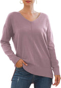 Women V Neck Batwing Sleeve Knit Top - Lightweight Pullover