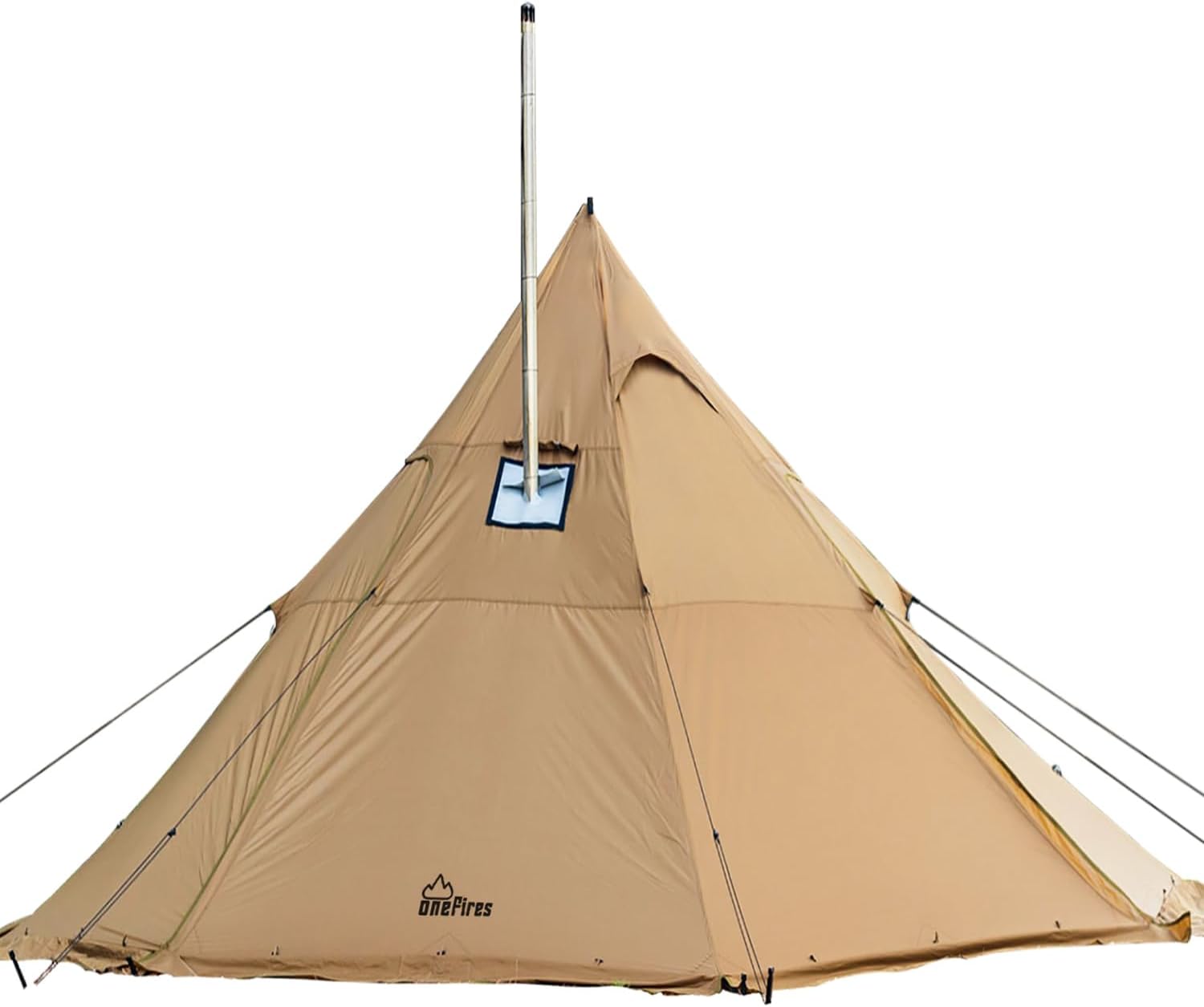 Stay Cozy on Chilly Nights: 8-Person Teepee Tent with Stove Jack