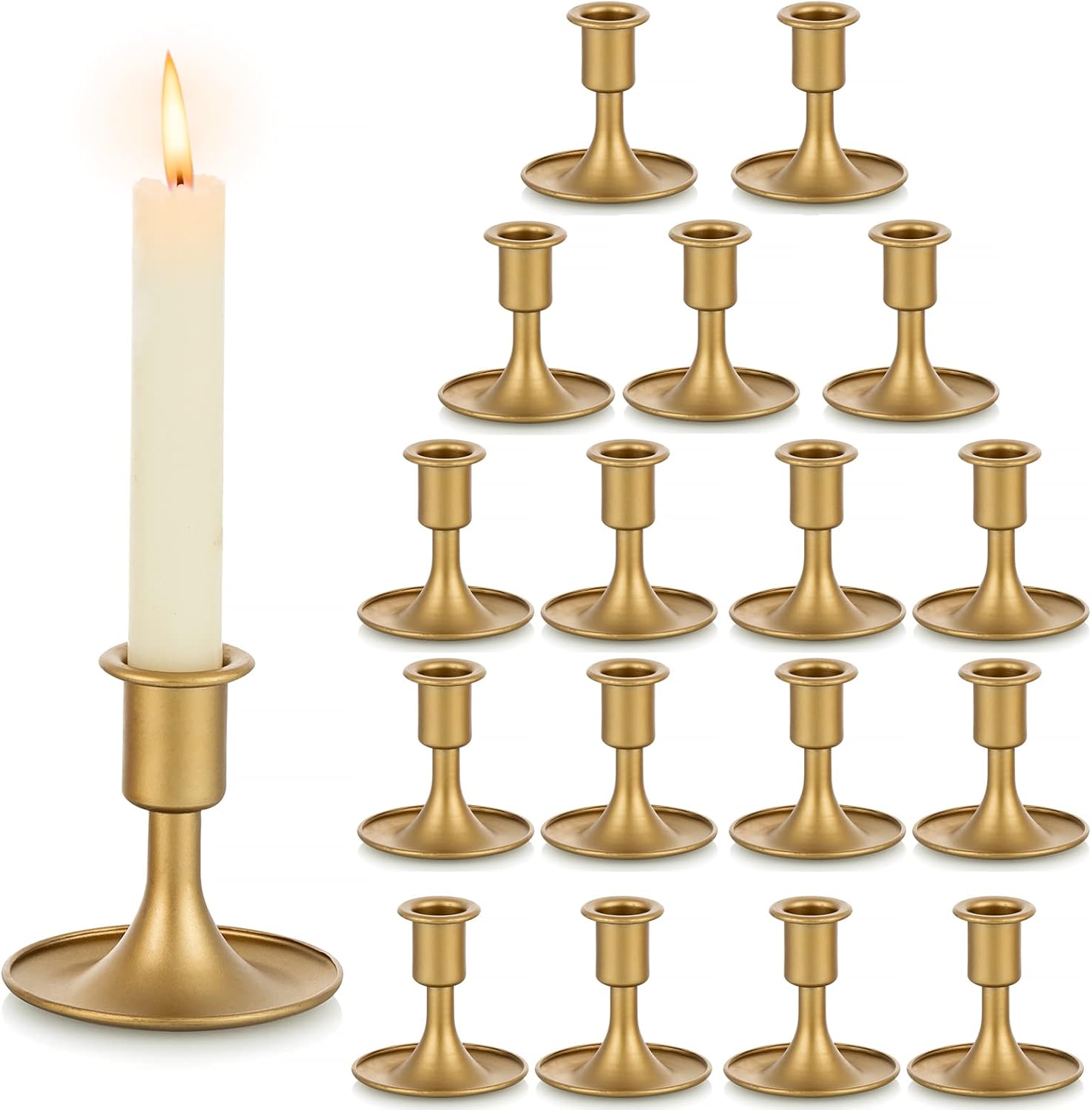 Elegant Gold Taper Candle Holders for Home Decor and Events
