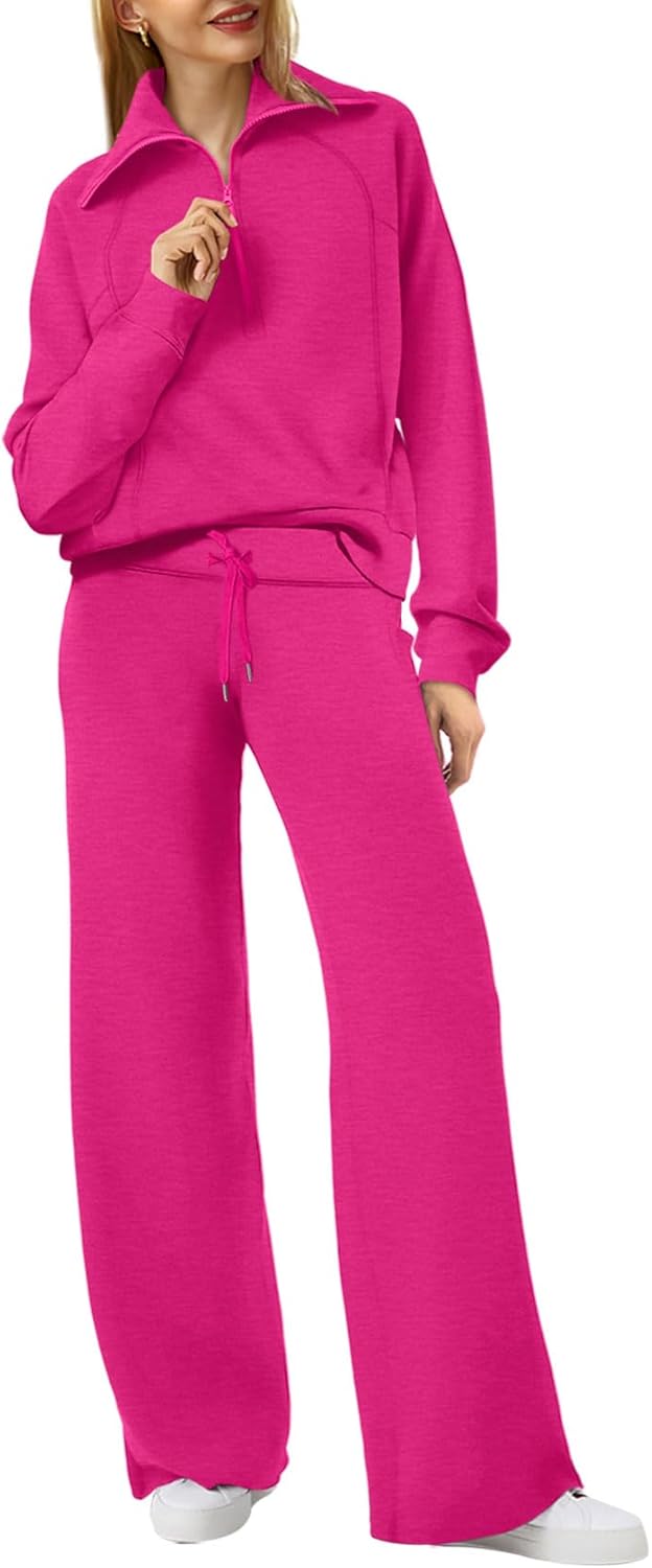 XIEERDUO Lounge Sets For Women: Chic Half Zip Sweatshirt & Pants