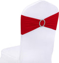 Peomeise Red Spandex Chair Sashes with Buckle Slider - Stretchy Event