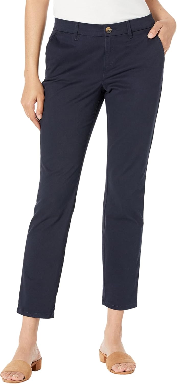Tommy Hilfiger Womens Relaxed Fit Cuffed Hampton Chino Pants