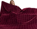 Oversized King Fleece Blanket 120x120 in - Soft, Reversible Throw