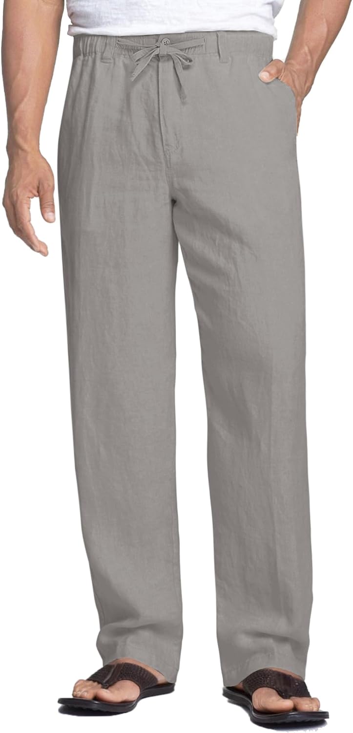 COOFANDY Men's Casual Linen Pants for Summer Comfort and Style