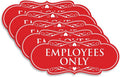 Designer Employees ONLY Sign - Stylish, Easy Install
