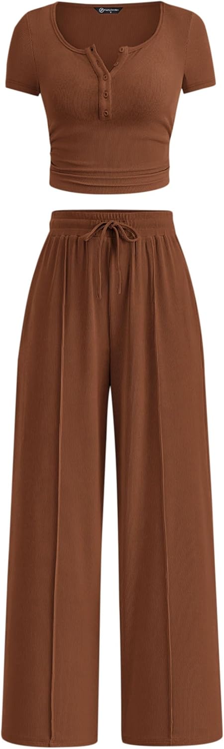 PRETTYGARDEN Womens 2 Piece Outfits for Summer Comfort and Style