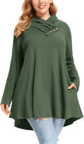 LARACE Cowl Neck Plus Size Sweatshirt Tunic - Flattering Everyday Top