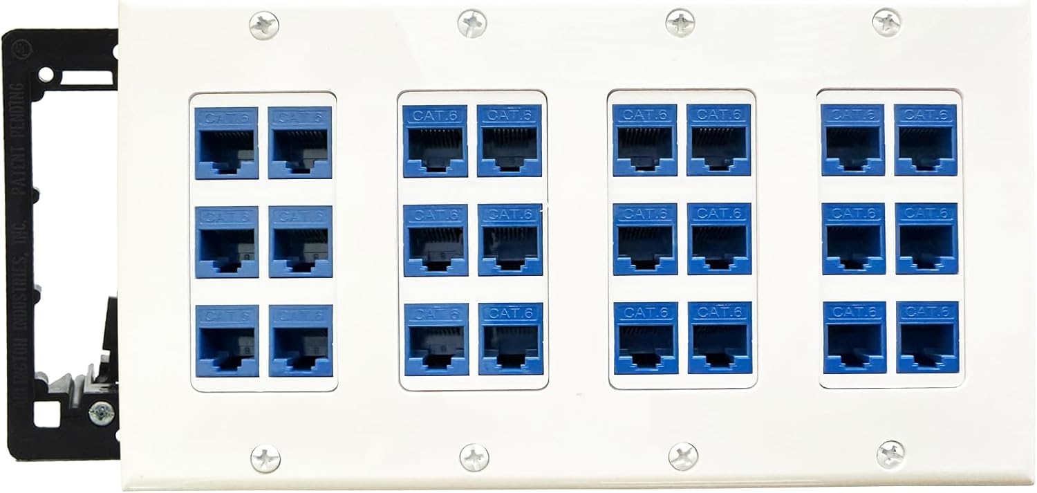 24 Port Ethernet Wall Plate for Easy Installation and Quality