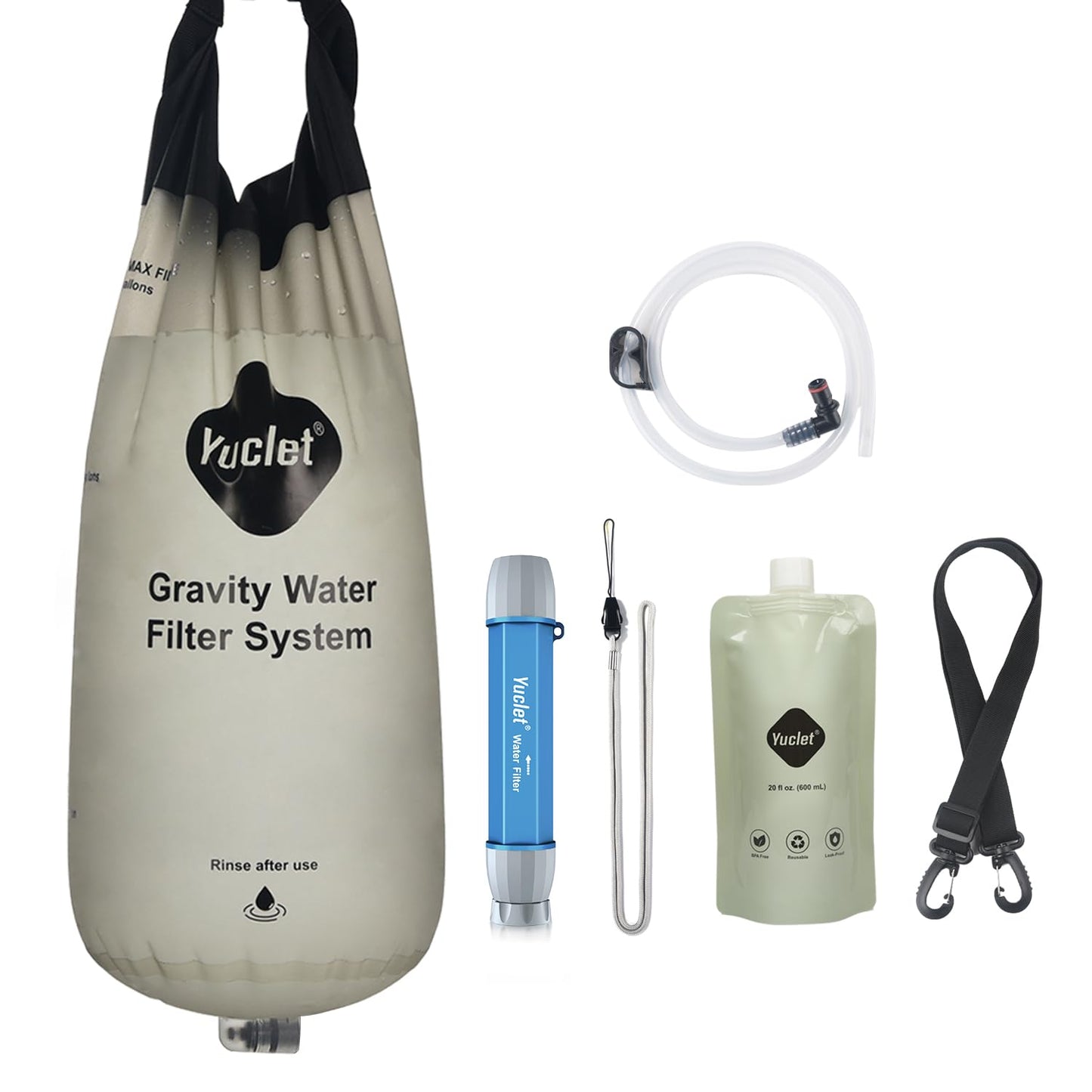 Yuclet Gravity Water Filter: Pure Water Anywhere!