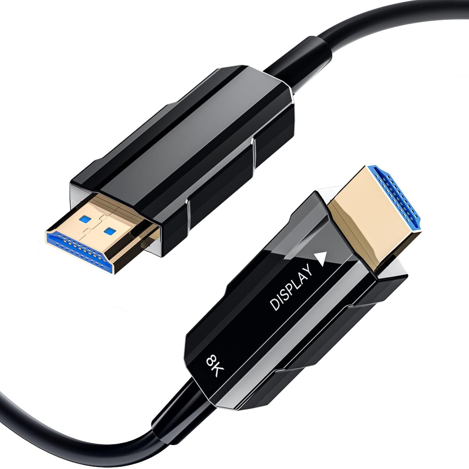 RUBMUD 50ft 8K Fiber Optic HDMI Cable for Gaming and More