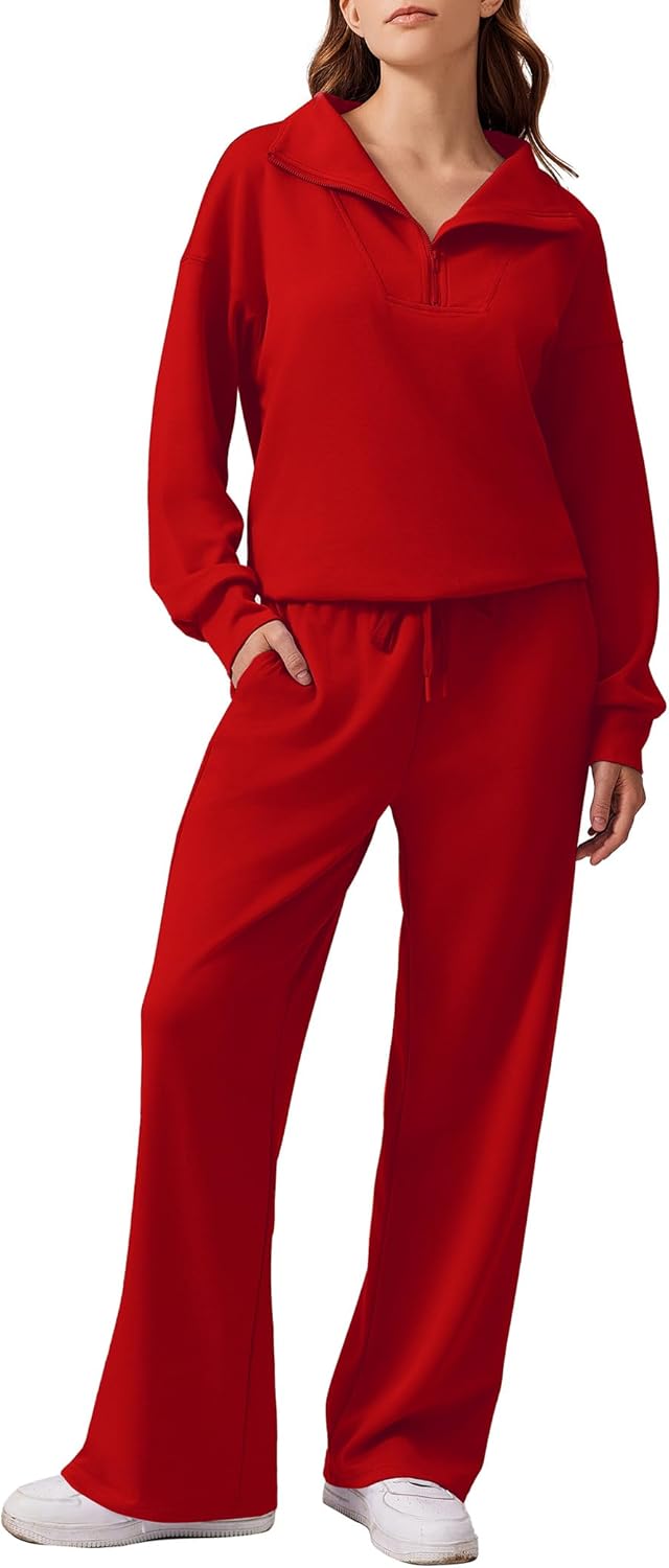 Stylish Oversized Sweatshirt and Wide Leg Sweatpants Set