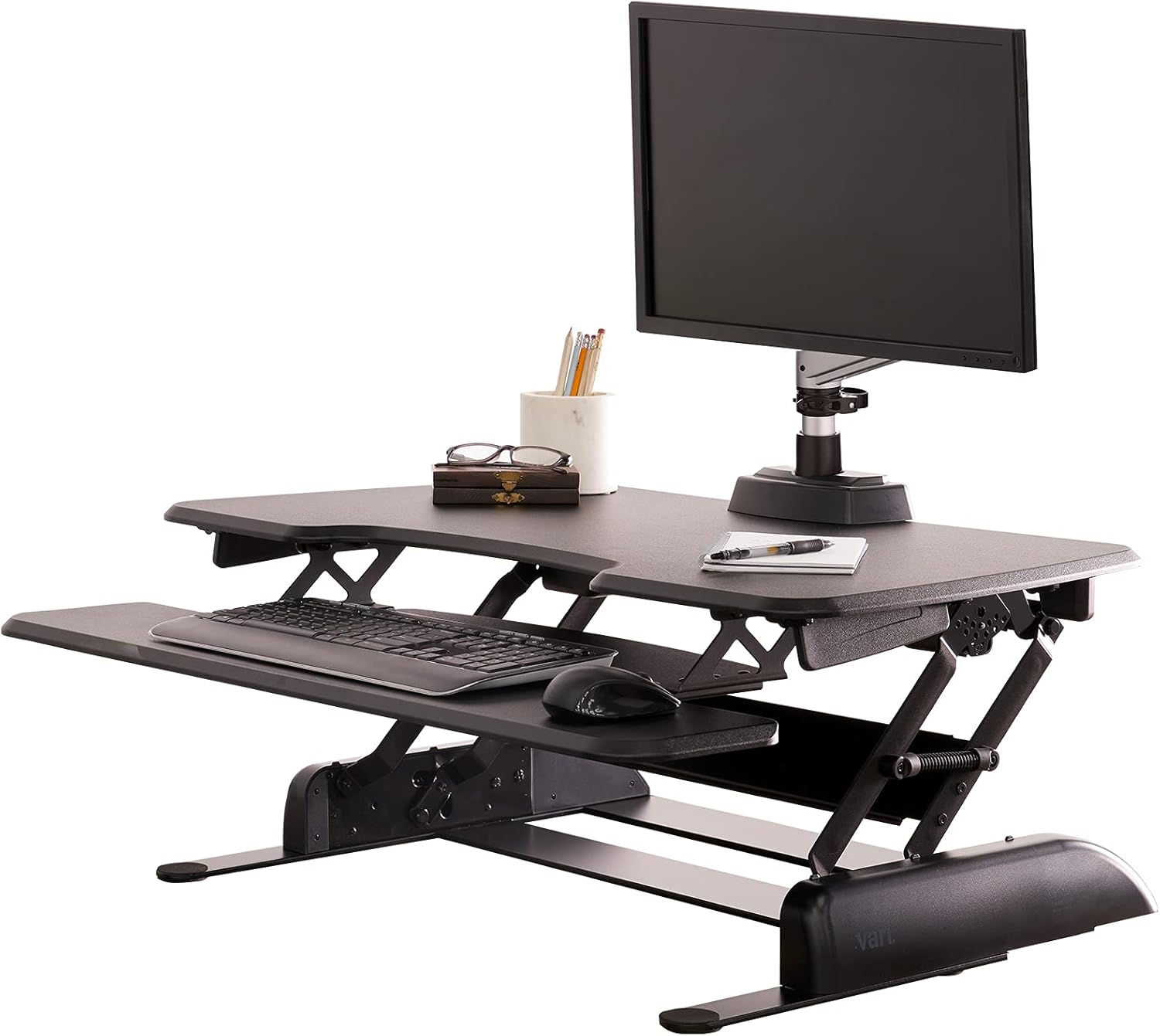 VariDesk Essential 36 - Height Adjustable Standing Desk Converter - Fully Assembled Home Office Solution