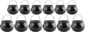 Witch Cauldron Candy Bucket - Lightweight Black Plastic Cauldron