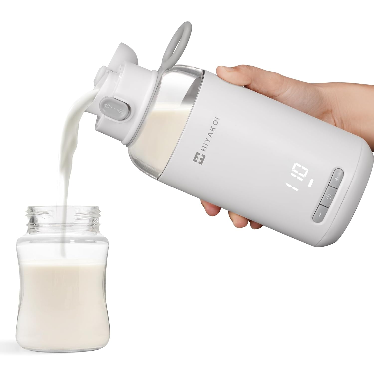 HIYAKOI Portable Milk Warmer: Fast Heat, Baby-Safe Tritan