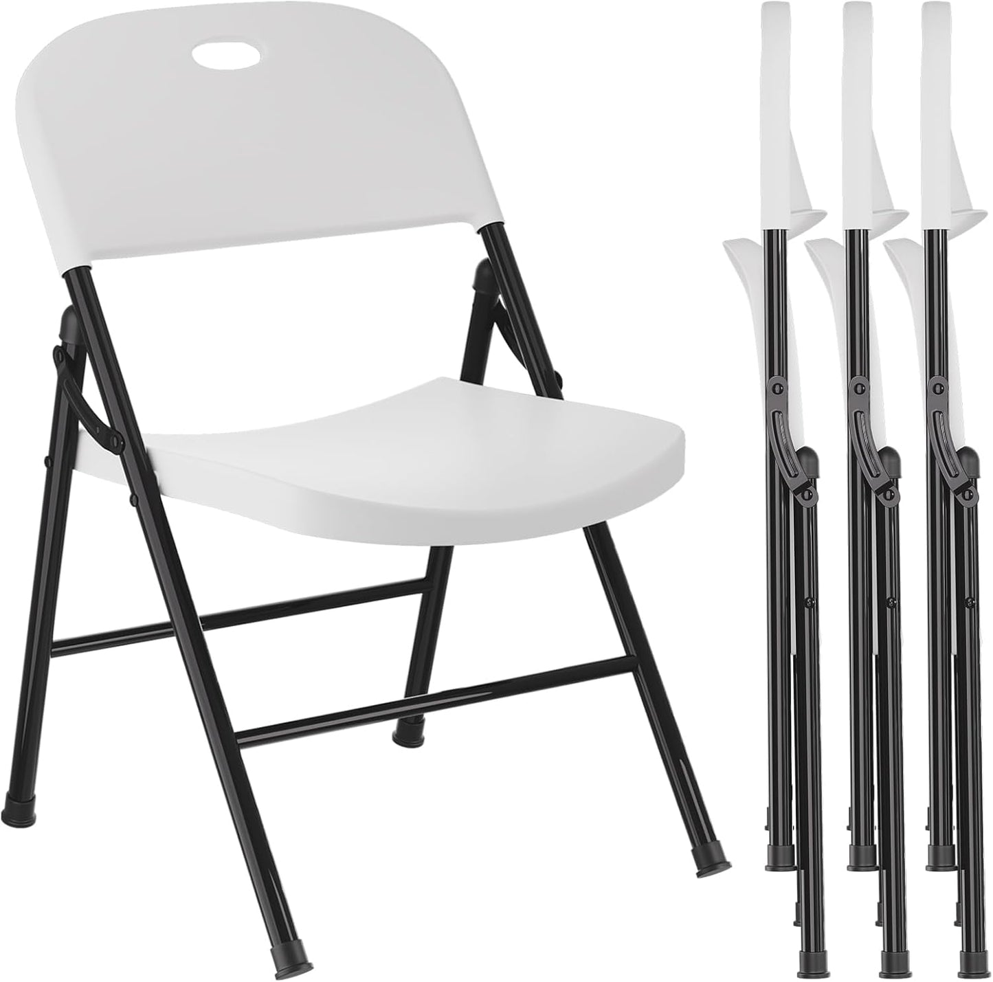 Portable Heavy Duty Foldable Chairs - Set of 4
