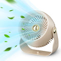 Portable Rechargeable Desk Fan: 4 Speed Quiet 8 Inch