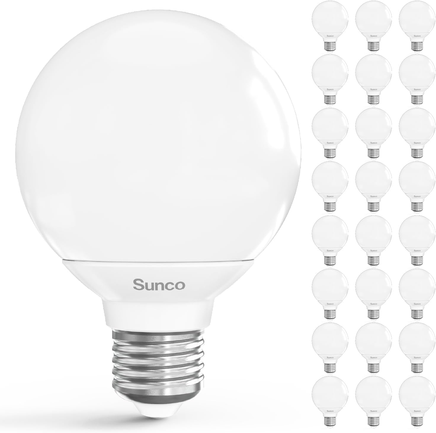 G25 LED Light Bulbs - Dimmable Vanity Globe Bathroom Bulbs