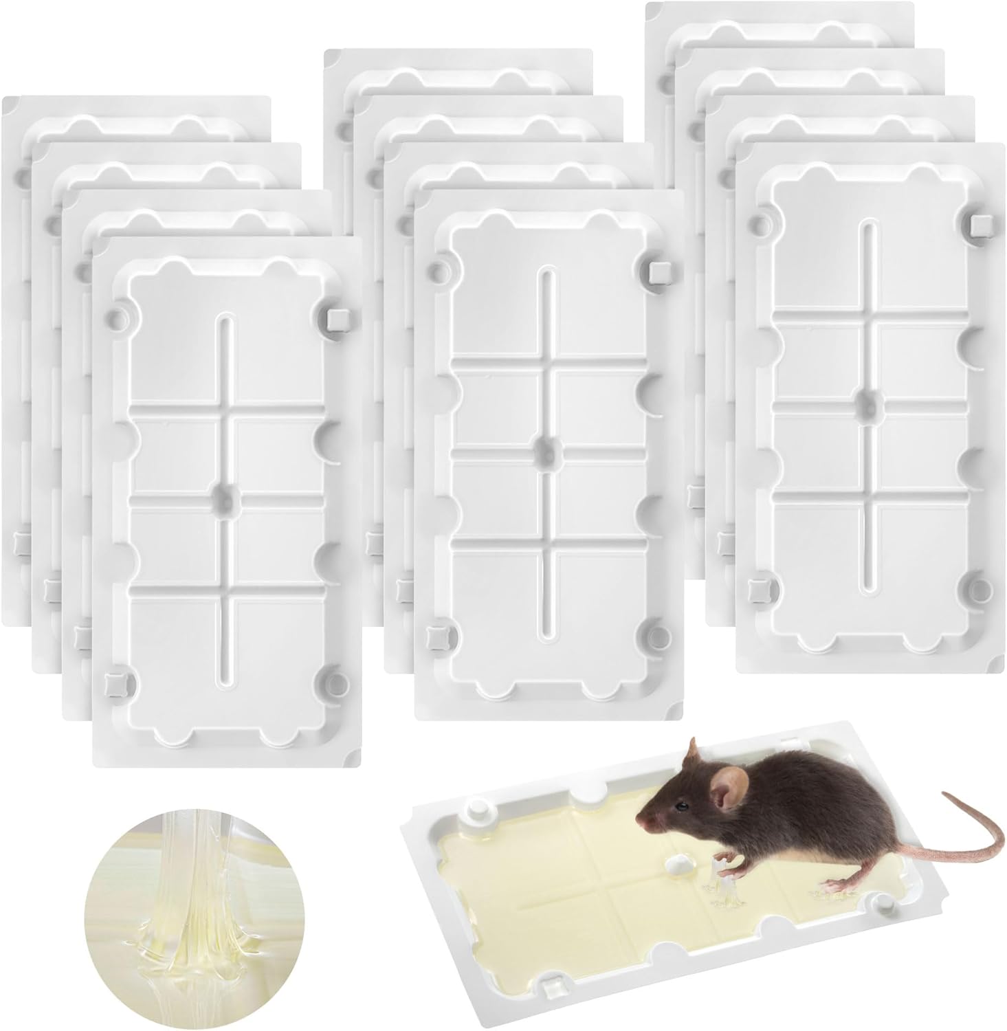 12 Pack Heavy Duty Rat & Snake Glue Traps