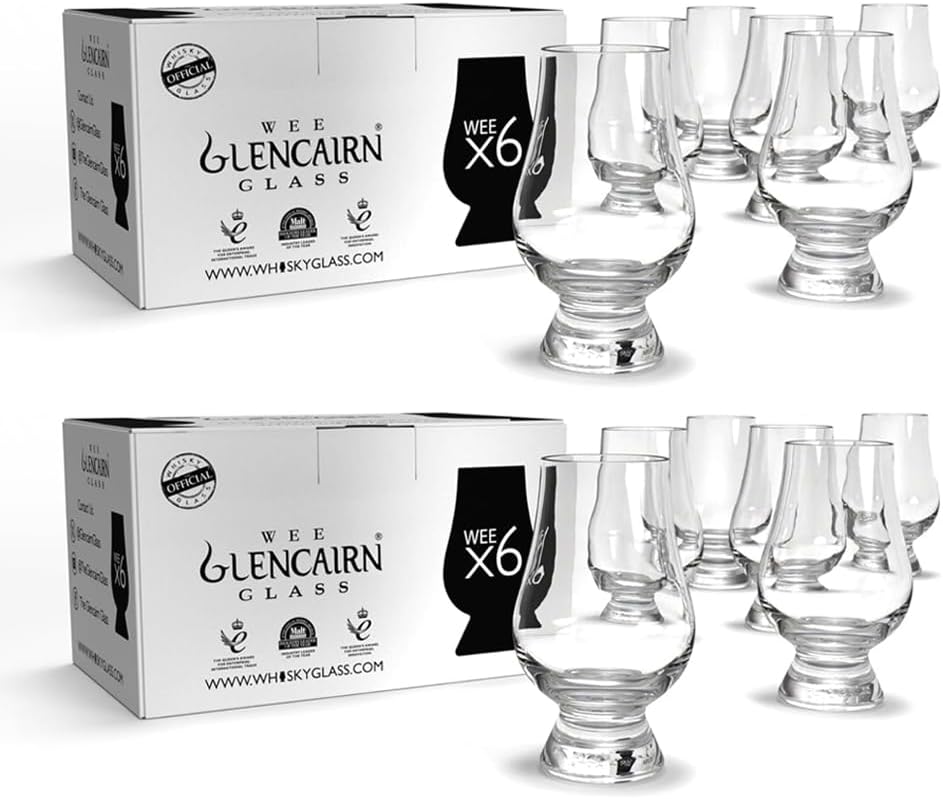 WEE Glencairn Crystal Whisky Glass Set of 12 for Tasting