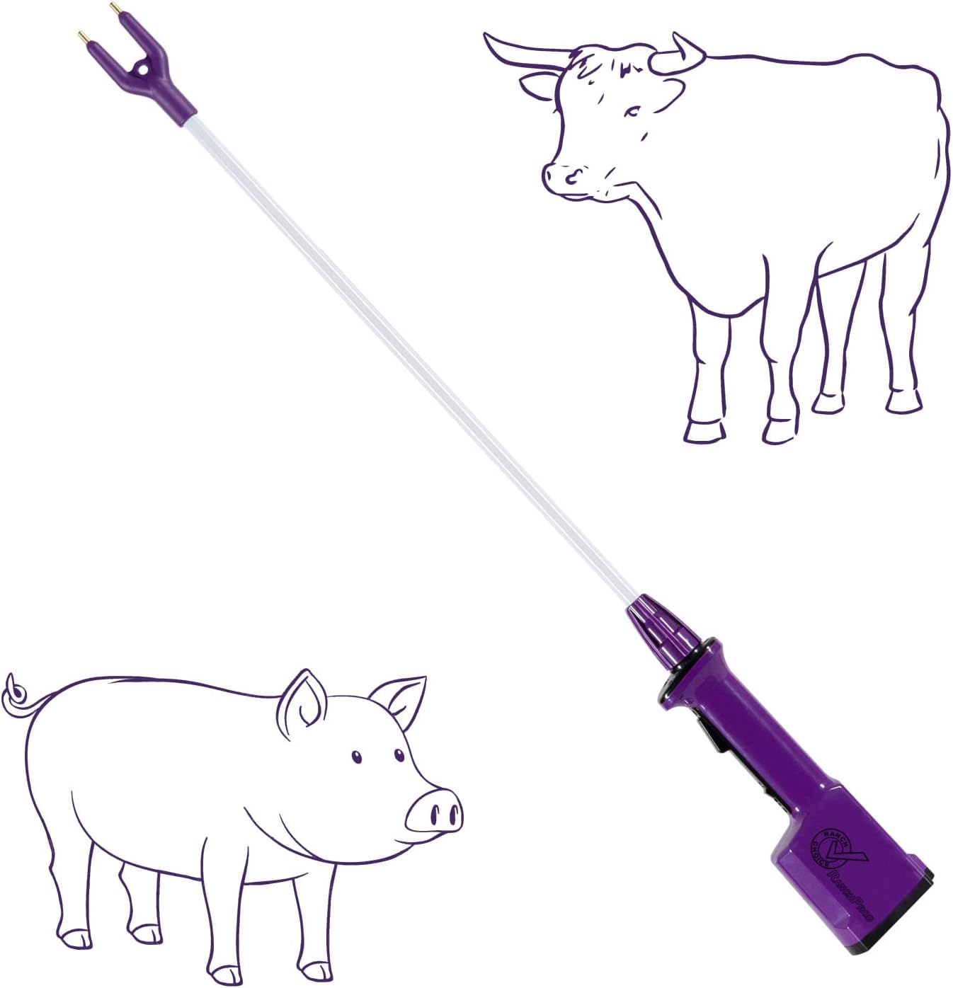 Purple Waterproof Electric Cattle Driving Stick for Livestock