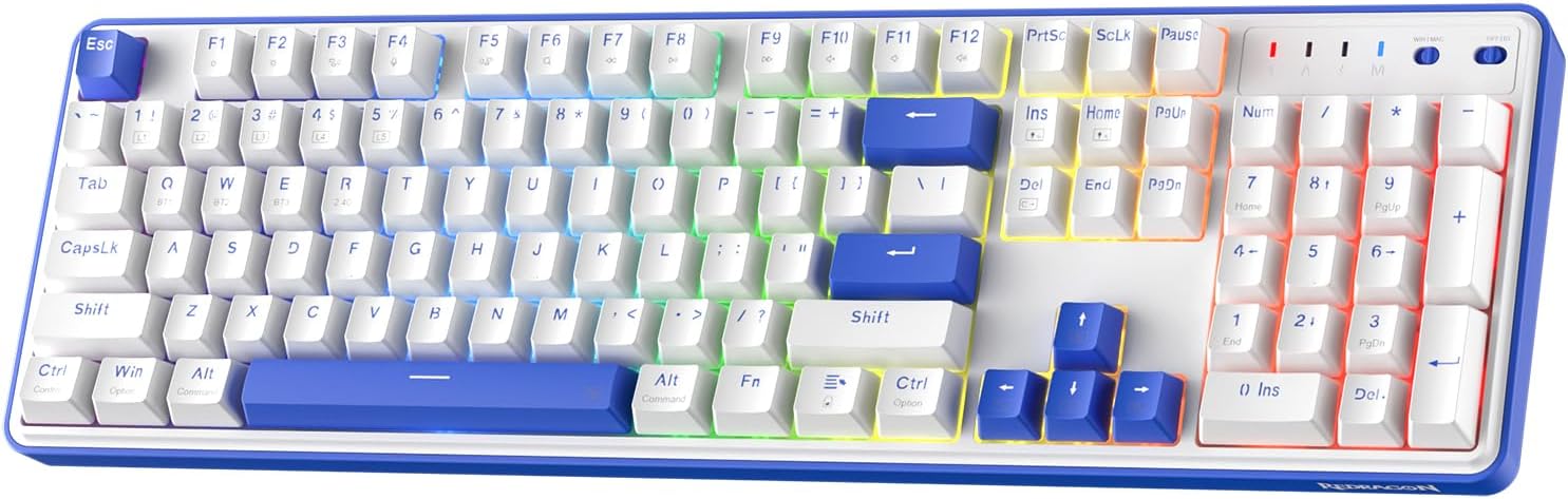 Wireless RGB Mechanical Gaming Keyboard, Hot-Swap Socket, Linear Red Switch