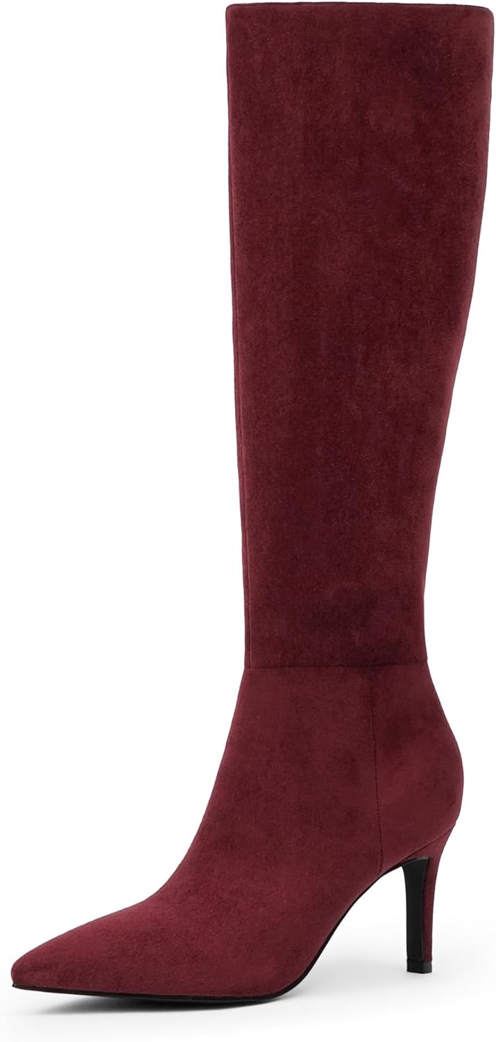 Knee High Boots Women Pointed Toe Stiletto High Heel Long Boots