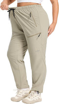 Plus Size Pants for Women Hiking Cargo Joggers - Water Resistant UPF