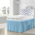 Dorm Room Bed Skirt Twin XL 42in Drop - Tailored Dorm Dust Ruffle
