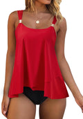 Tankini Bathing Suits Ruffle High Waisted Swimsuit - Tummy Control Fit