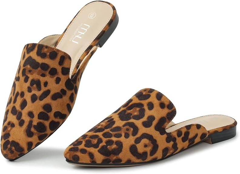 MUSSHOE Mules for Women - Comfortable Pointed Toe Flats