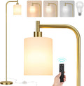 QiMH Floor Lamp for Living Room Bedroom - Dimmable Gold LED