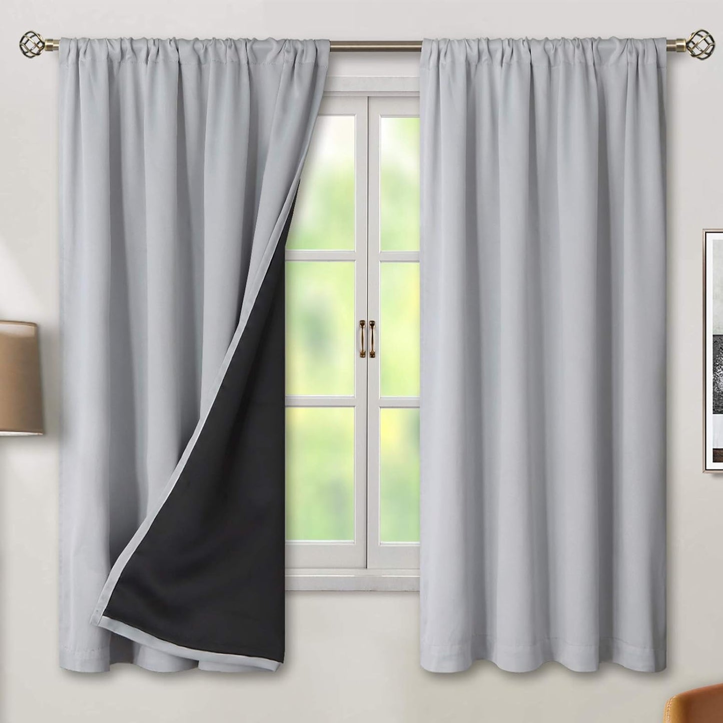 BGment Thermal Insulated Blackout Curtains for Bedroom Privacy