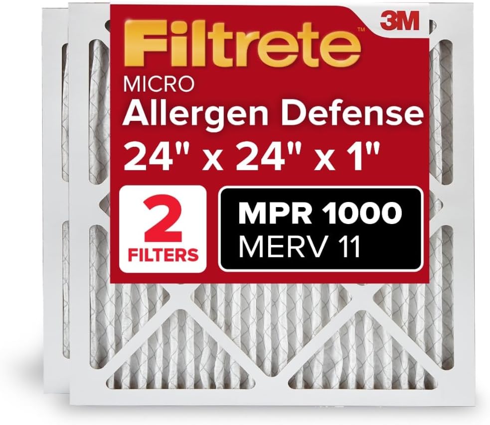 Filtrete 24x24x1 MERV 11 Air Filter for Cleaner Home Air